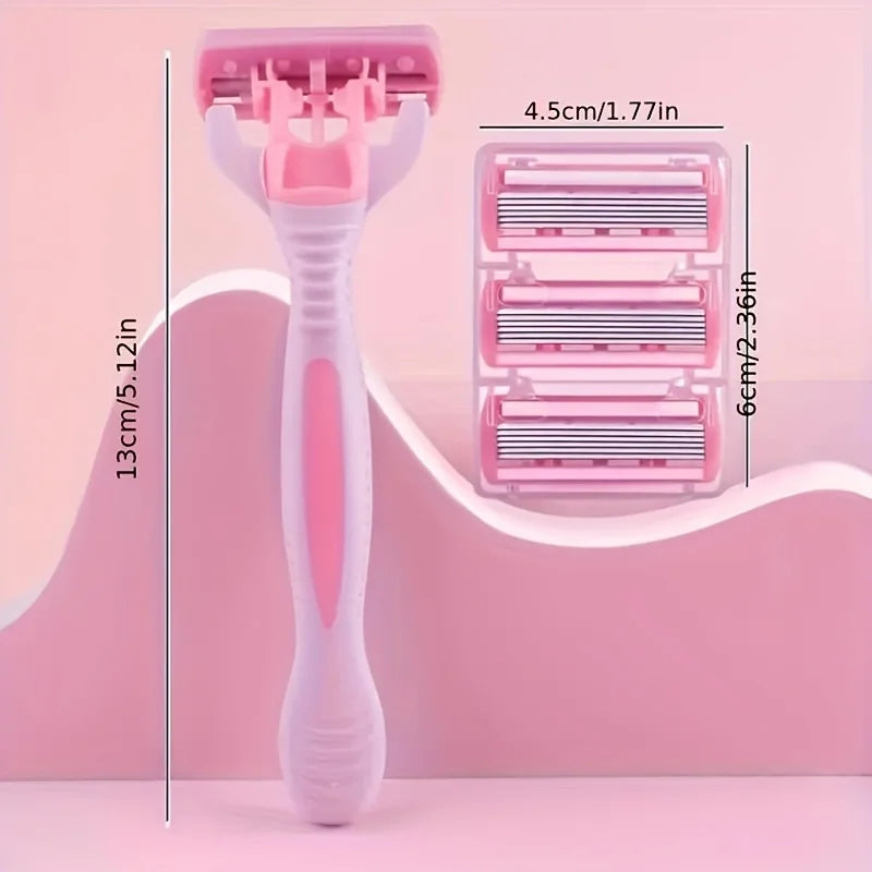 Shaver Brand New Design Women Razor Shaving Six Layer Shaver Reusable Razor Imported Blade Multi Tool Head Change