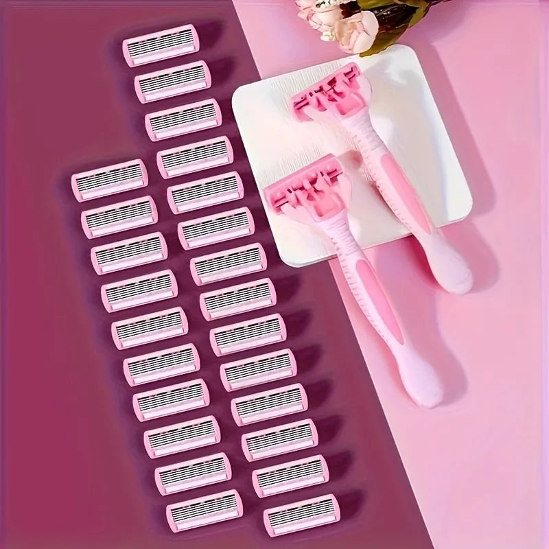 Shaver Brand New Design Women Razor Shaving Six Layer Shaver Reusable Razor Imported Blade Multi Tool Head Change