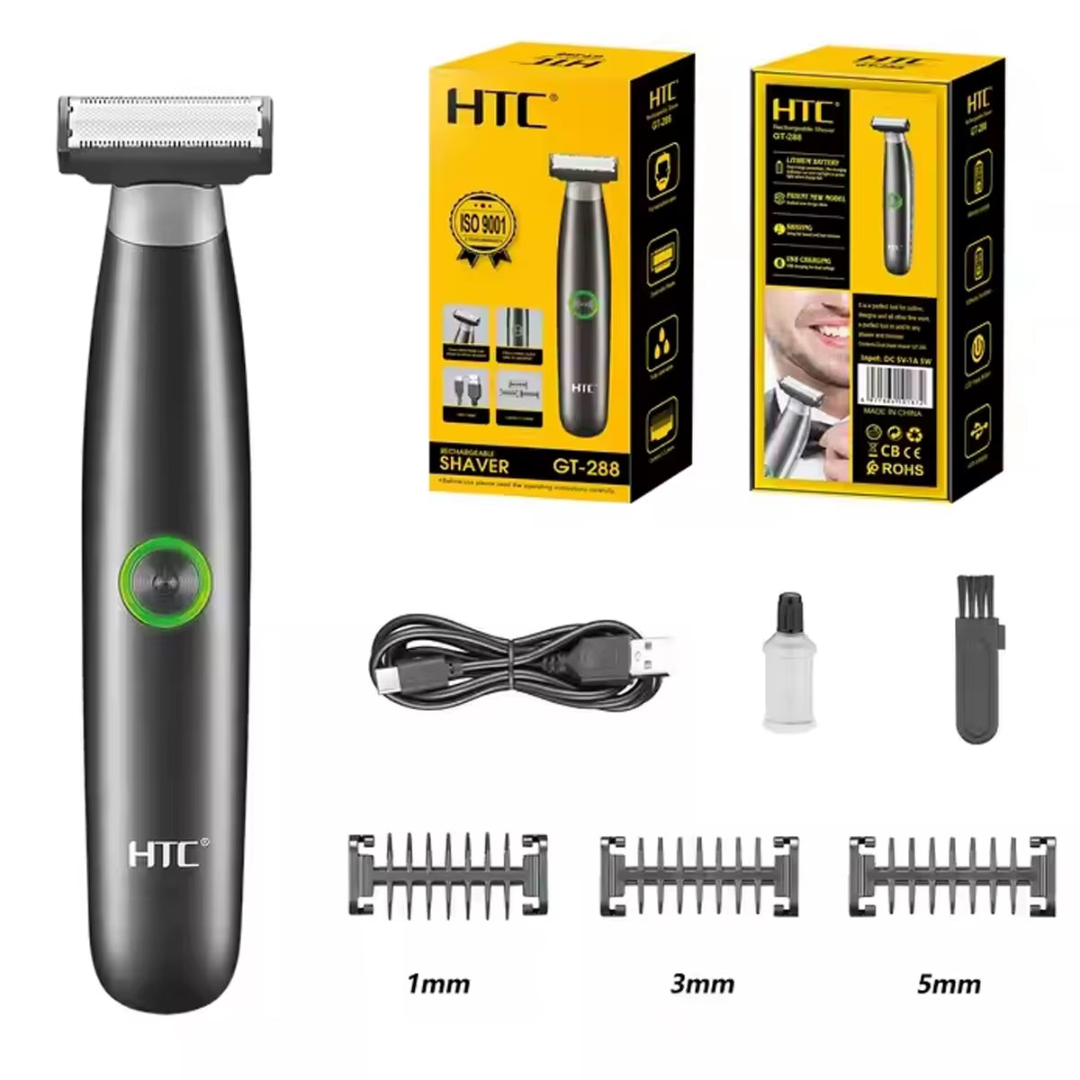 Men'S Electric Groin Hair Trimmer Pubic Hair Trimmer Body Grooming Clipper for Men Bikini Epilator Rechargeable Shaver Razor