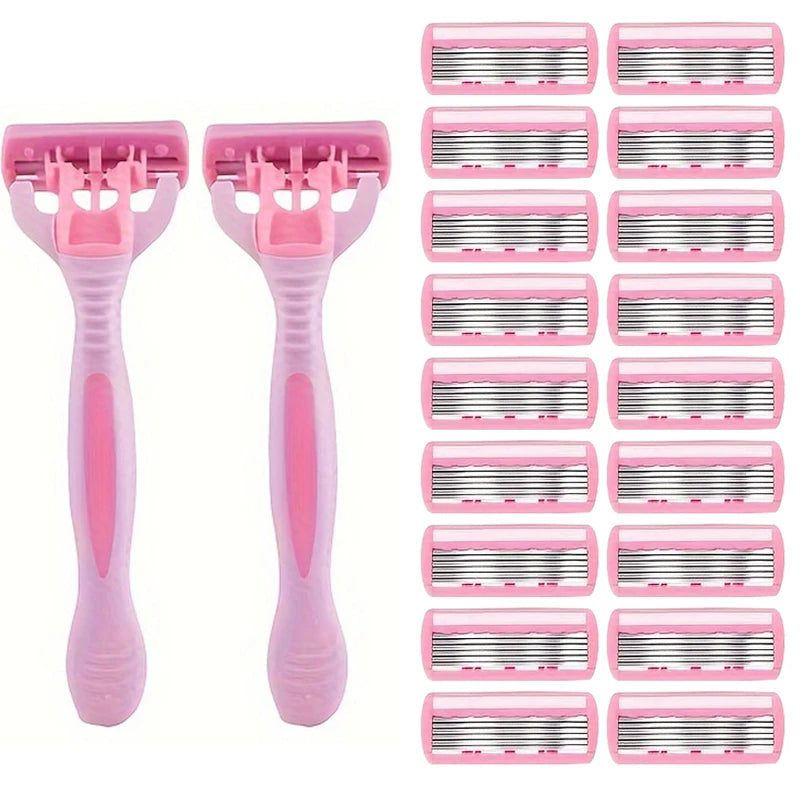 Shaver Brand New Design Women Razor Shaving Six Layer Shaver Reusable Razor Imported Blade Multi Tool Head Change