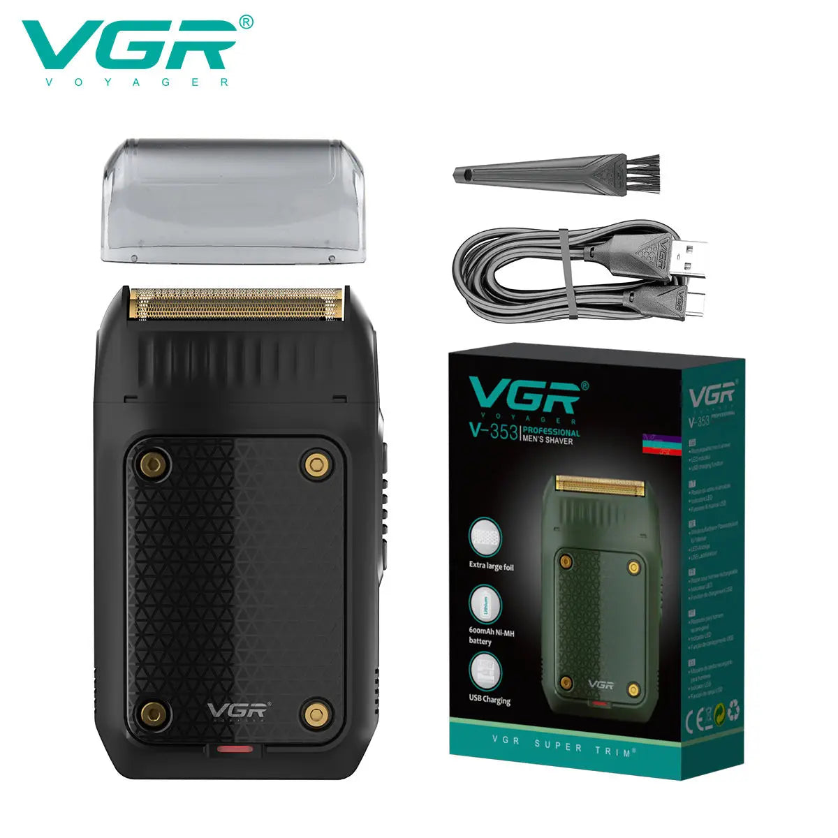 353 Single-Blade Pro Electric Rechargeable Foil Shaver for Men Portable Razor