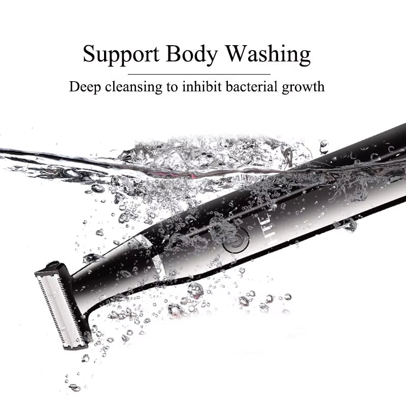 Men'S Electric Groin Hair Trimmer Pubic Hair Trimmer Body Grooming Clipper for Men Bikini Epilator Rechargeable Shaver Razor