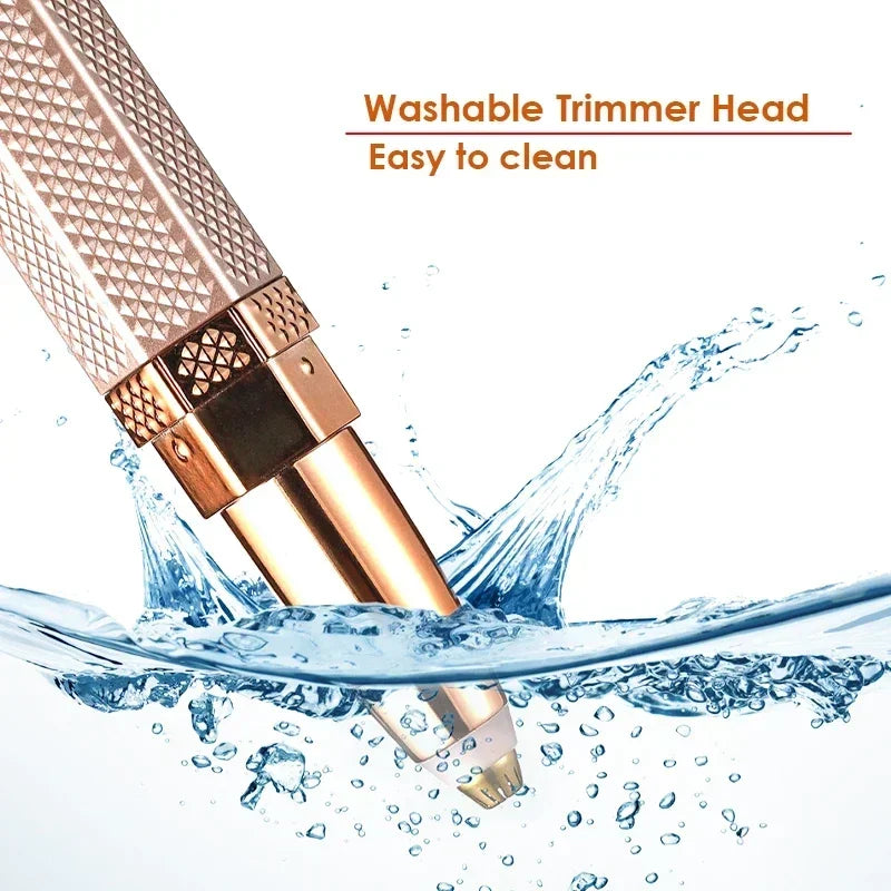 4 in 1 Facial Electric Shaver for Women Eyebrow Trimmer Body Epilator Rechargeable Painless Eyebrow Nose Bikini Hair Epilator